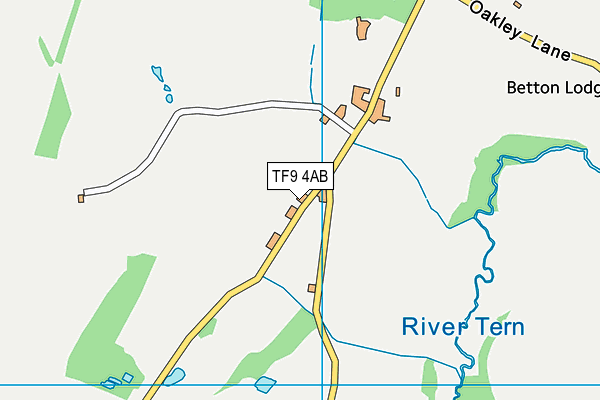 TF9 4AB map - OS VectorMap District (Ordnance Survey)