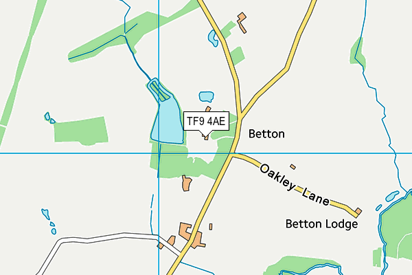 TF9 4AE map - OS VectorMap District (Ordnance Survey)