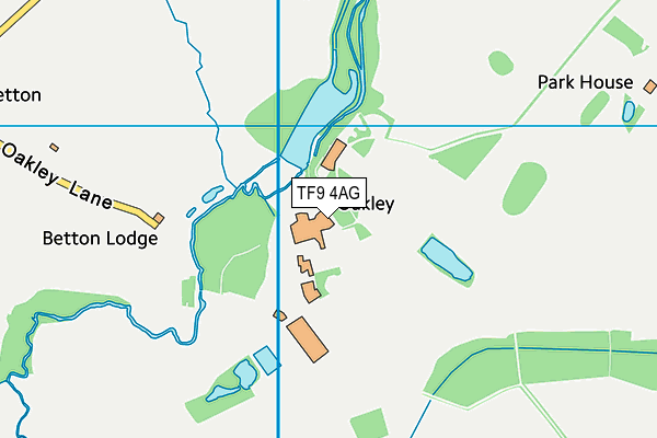 TF9 4AG map - OS VectorMap District (Ordnance Survey)