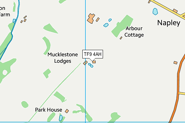 TF9 4AH map - OS VectorMap District (Ordnance Survey)