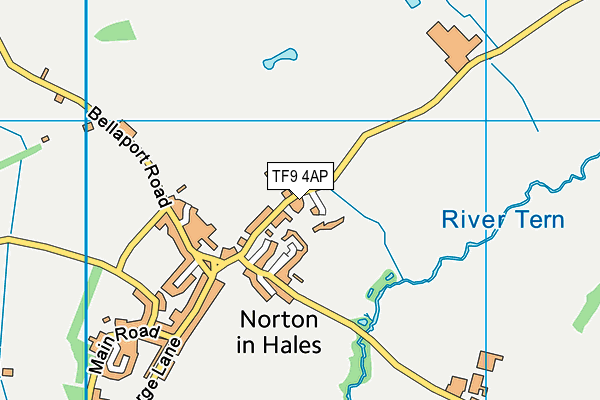 Norton In Hales Community Sports Club map (TF9 4AP) - OS VectorMap District (Ordnance Survey)