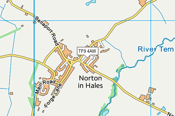 TF9 4AW map - OS VectorMap District (Ordnance Survey)