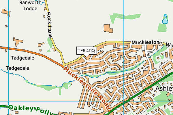 TF9 4DQ map - OS VectorMap District (Ordnance Survey)