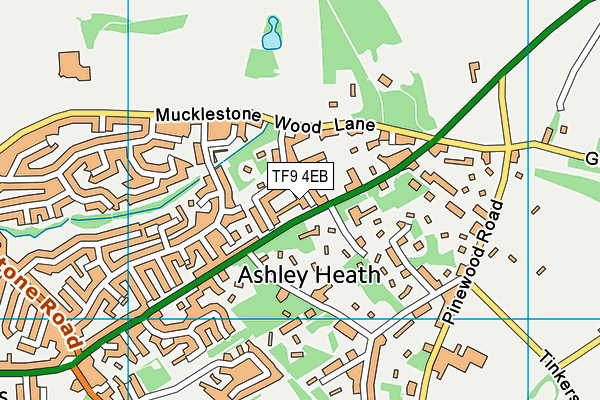 TF9 4EB map - OS VectorMap District (Ordnance Survey)