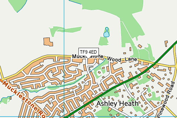 TF9 4ED map - OS VectorMap District (Ordnance Survey)