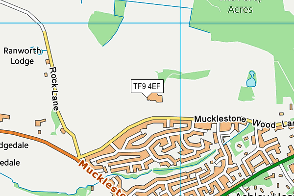TF9 4EF map - OS VectorMap District (Ordnance Survey)
