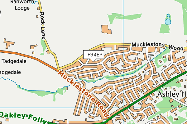 TF9 4EP map - OS VectorMap District (Ordnance Survey)