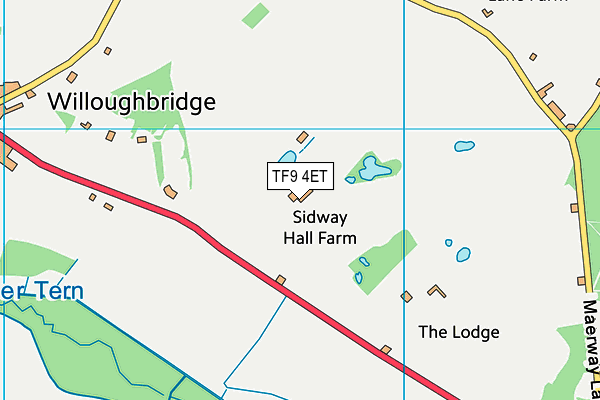 TF9 4ET map - OS VectorMap District (Ordnance Survey)