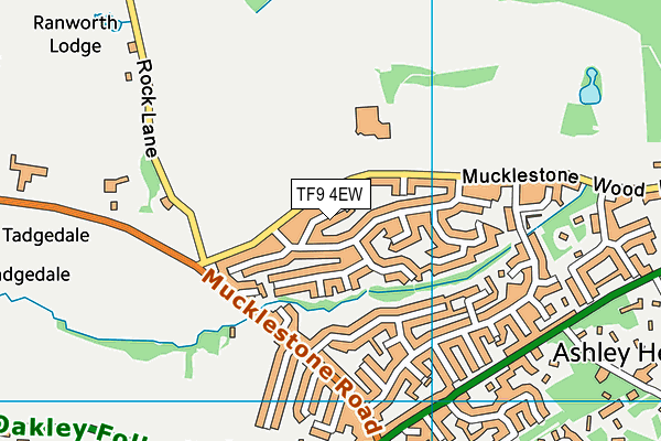 TF9 4EW map - OS VectorMap District (Ordnance Survey)