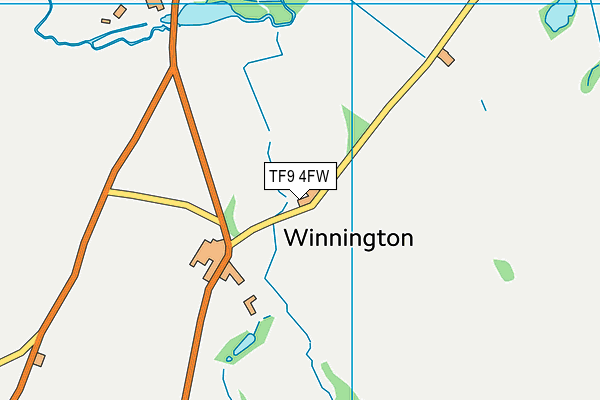 TF9 4FW map - OS VectorMap District (Ordnance Survey)