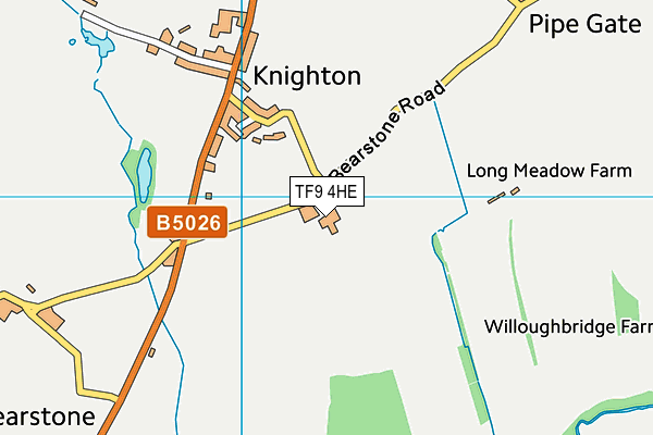 TF9 4HE map - OS VectorMap District (Ordnance Survey)