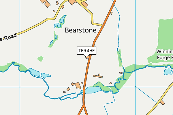 TF9 4HF map - OS VectorMap District (Ordnance Survey)