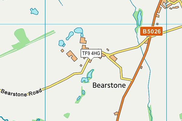 TF9 4HG map - OS VectorMap District (Ordnance Survey)