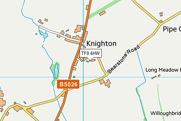 TF9 4HW map - OS VectorMap District (Ordnance Survey)