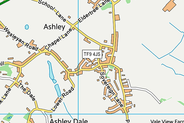 TF9 4JS map - OS VectorMap District (Ordnance Survey)