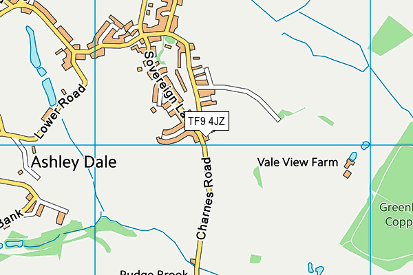 TF9 4JZ map - OS VectorMap District (Ordnance Survey)