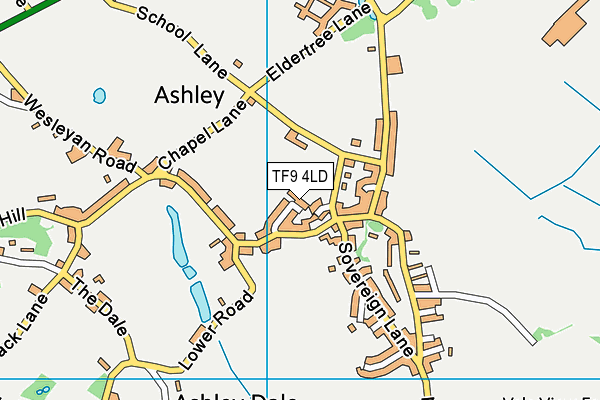 TF9 4LD map - OS VectorMap District (Ordnance Survey)