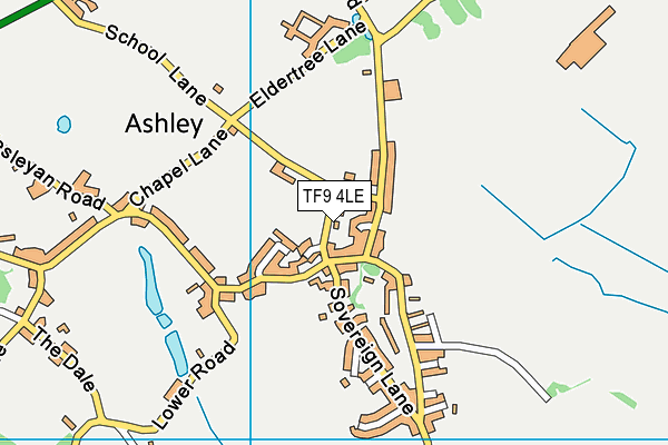 TF9 4LE map - OS VectorMap District (Ordnance Survey)