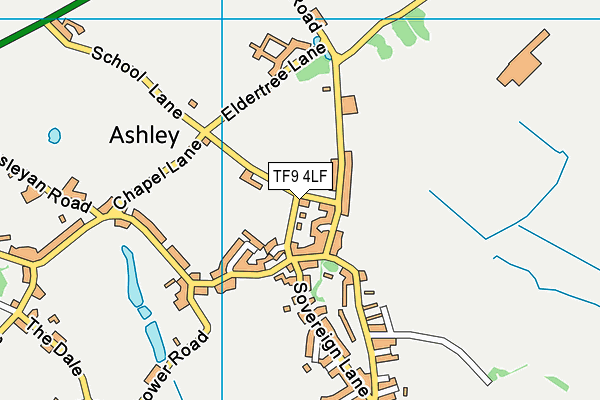 TF9 4LF map - OS VectorMap District (Ordnance Survey)