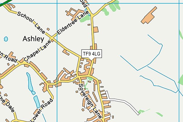 TF9 4LG map - OS VectorMap District (Ordnance Survey)