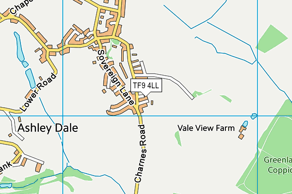 TF9 4LL map - OS VectorMap District (Ordnance Survey)