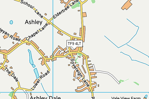 TF9 4LT map - OS VectorMap District (Ordnance Survey)