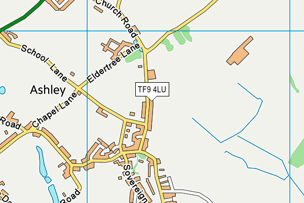 TF9 4LU map - OS VectorMap District (Ordnance Survey)
