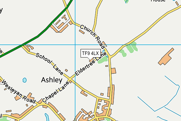 TF9 4LX map - OS VectorMap District (Ordnance Survey)