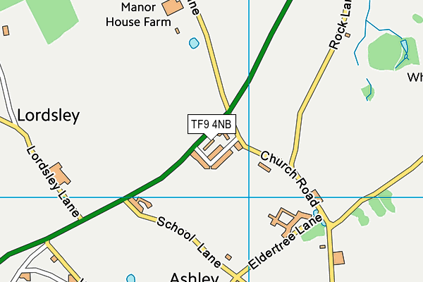 TF9 4NB map - OS VectorMap District (Ordnance Survey)