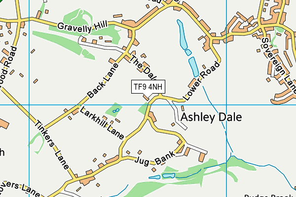 TF9 4NH map - OS VectorMap District (Ordnance Survey)