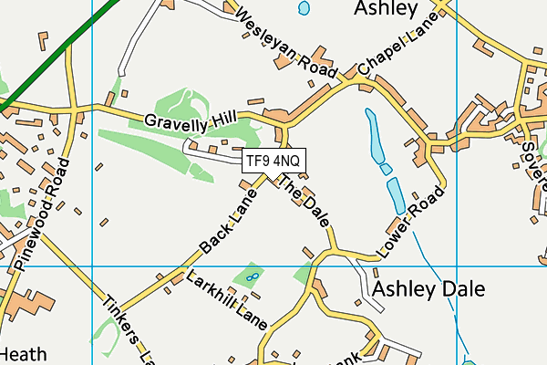 TF9 4NQ map - OS VectorMap District (Ordnance Survey)