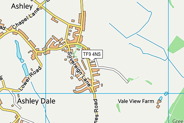 TF9 4NS map - OS VectorMap District (Ordnance Survey)