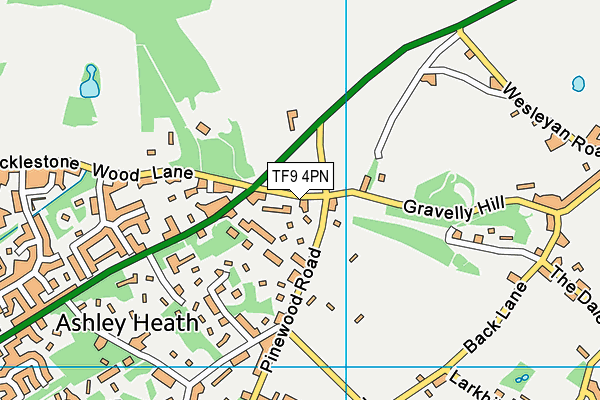 TF9 4PN map - OS VectorMap District (Ordnance Survey)