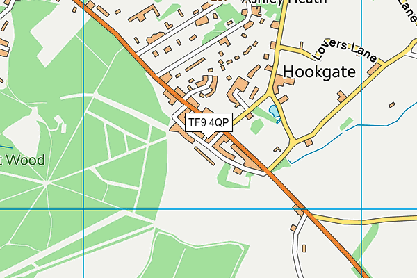 TF9 4QP map - OS VectorMap District (Ordnance Survey)