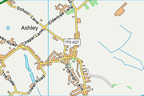 TF9 4QT map - OS VectorMap District (Ordnance Survey)