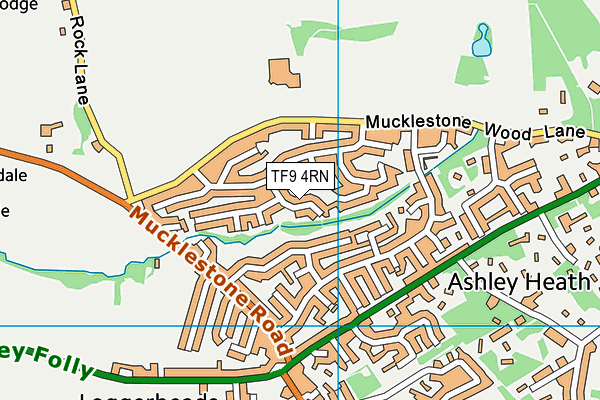 TF9 4RN map - OS VectorMap District (Ordnance Survey)
