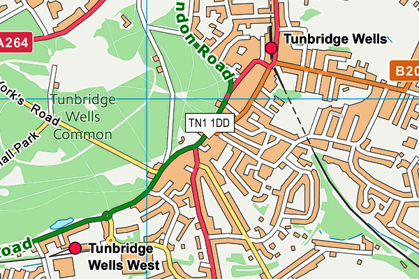 TN1 1DD map - OS VectorMap District (Ordnance Survey)