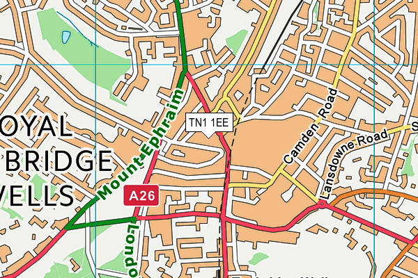 Map of SHRUBLANDS COURT RESIDENTS ASSOCIATION (TUNBRIDGE WELLS) LIMITED at district scale