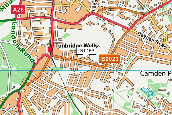 TN1 1EP map - OS VectorMap District (Ordnance Survey)