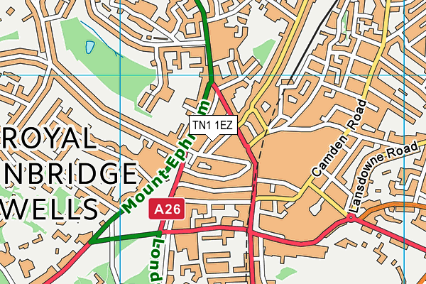 TN1 1EZ map - OS VectorMap District (Ordnance Survey)