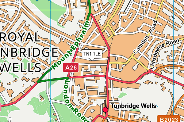 TN1 1LE map - OS VectorMap District (Ordnance Survey)