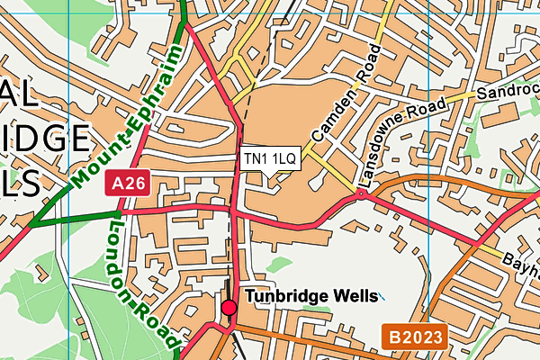 TN1 1LQ map - OS VectorMap District (Ordnance Survey)