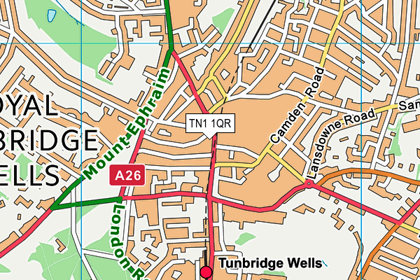 TN1 1QR map - OS VectorMap District (Ordnance Survey)