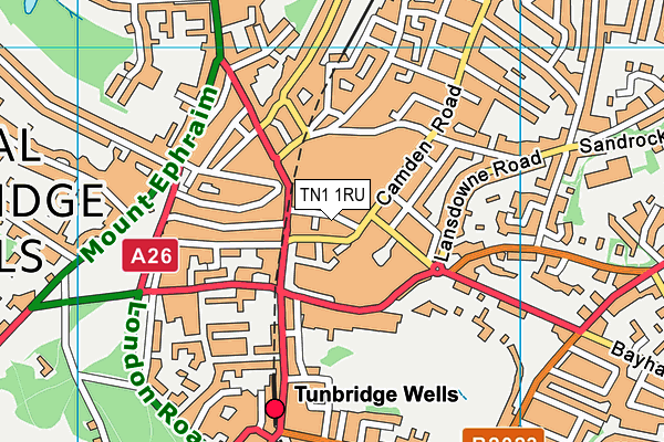 TN1 1RU map - OS VectorMap District (Ordnance Survey)