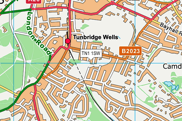 TN1 1SW map - OS VectorMap District (Ordnance Survey)