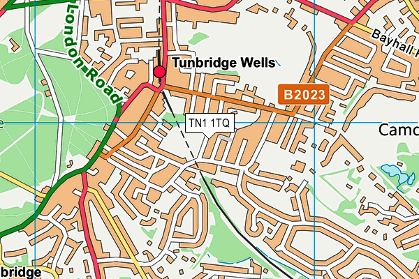 TN1 1TQ map - OS VectorMap District (Ordnance Survey)