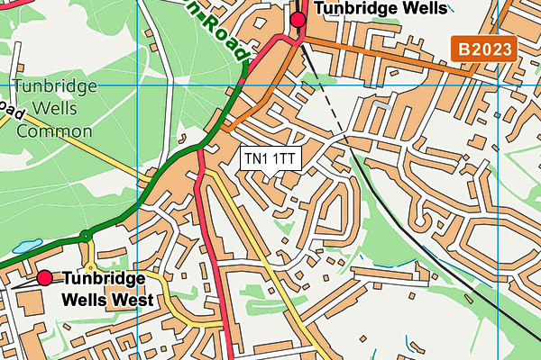 TN1 1TT map - OS VectorMap District (Ordnance Survey)