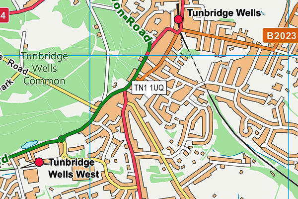 TN1 1UQ map - OS VectorMap District (Ordnance Survey)