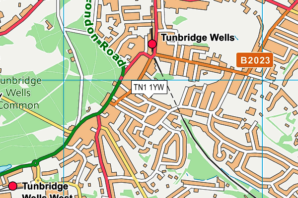 TN1 1YW map - OS VectorMap District (Ordnance Survey)