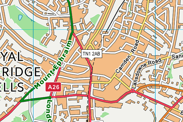 TN1 2AB map - OS VectorMap District (Ordnance Survey)